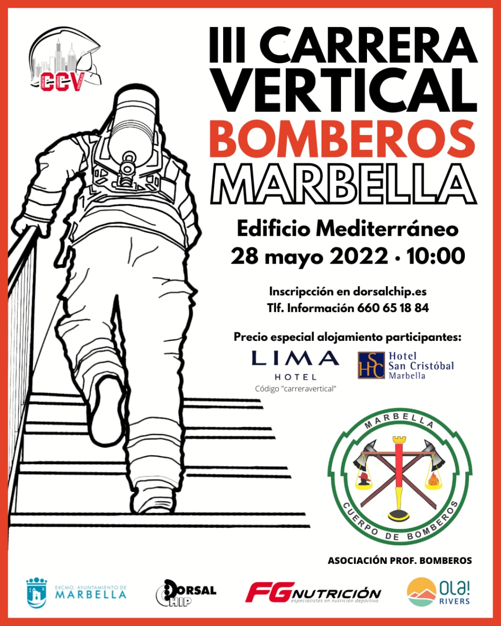 La III Carrera Vertical de Bomberos Marbella tendrá lugar el próximo 28 de mayo y reunirá a más de un centenar de participantes en dos categorías